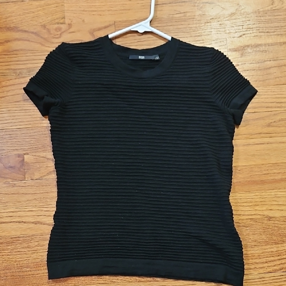 Hugo Boss Ribbed Knit Top